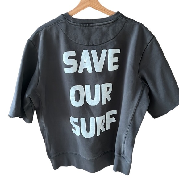 Original Favorites 100% Organic Cotton Save our Surf Swetshirt Short Sleeve Top - Picture 1 of 9